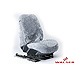 Daihatsu Fourtrak (1984 to 1994)  :Walser car seat cover (1), real sheepskin, silver-grey, 19321