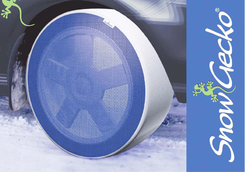 SnowGecko snow socks, medium, one pair, no. SnowGecko M