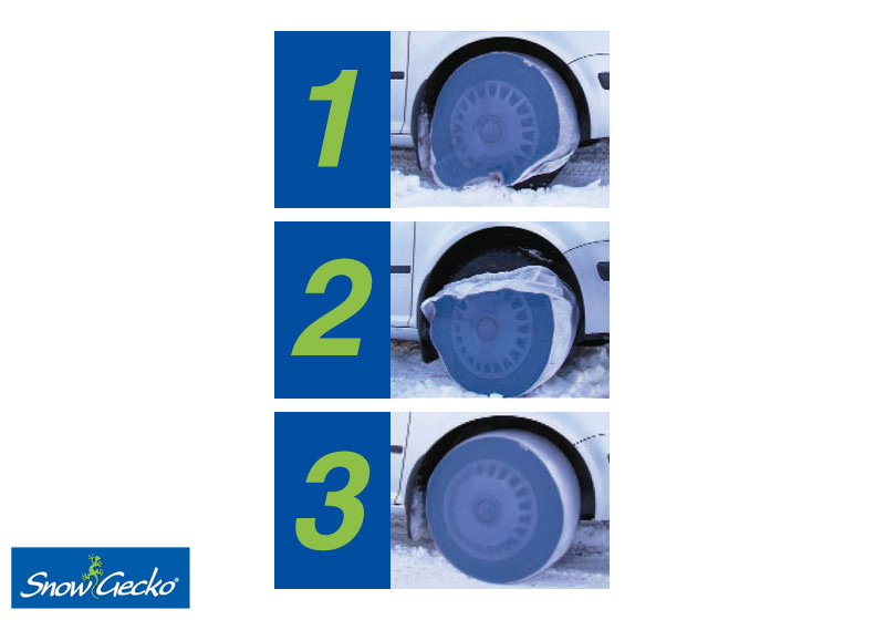 SnowGecko snow socks, medium, one pair, no. SnowGecko M