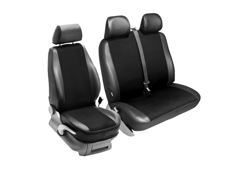 Ford Transit Connect L2 (LWB) (2002 to 2014):PeBe Stark 1 + 2 seat cover set, with headrests, no. 744930NR