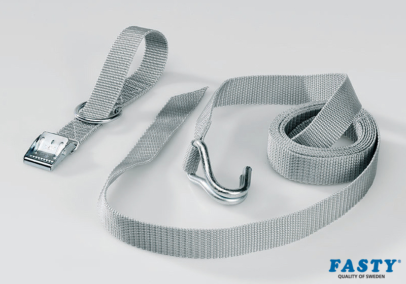 :FASTY Storm strap 270cm, silver-grey, 25mm wide, 200kg (1 strap)