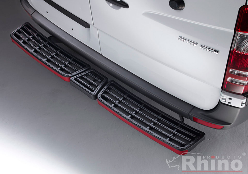 Volkswagen VW Caddy Maxi estate (2011 to 2015):Rhino SafeStep triple black (no reversing sensors) SS313B