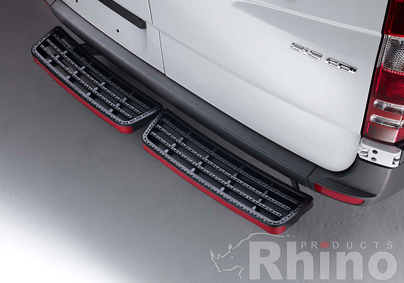 Volkswagen VW Caddy Maxi estate (2011 to 2015):Rhino AccessStep - twin black (no reversing sensors), SS213B