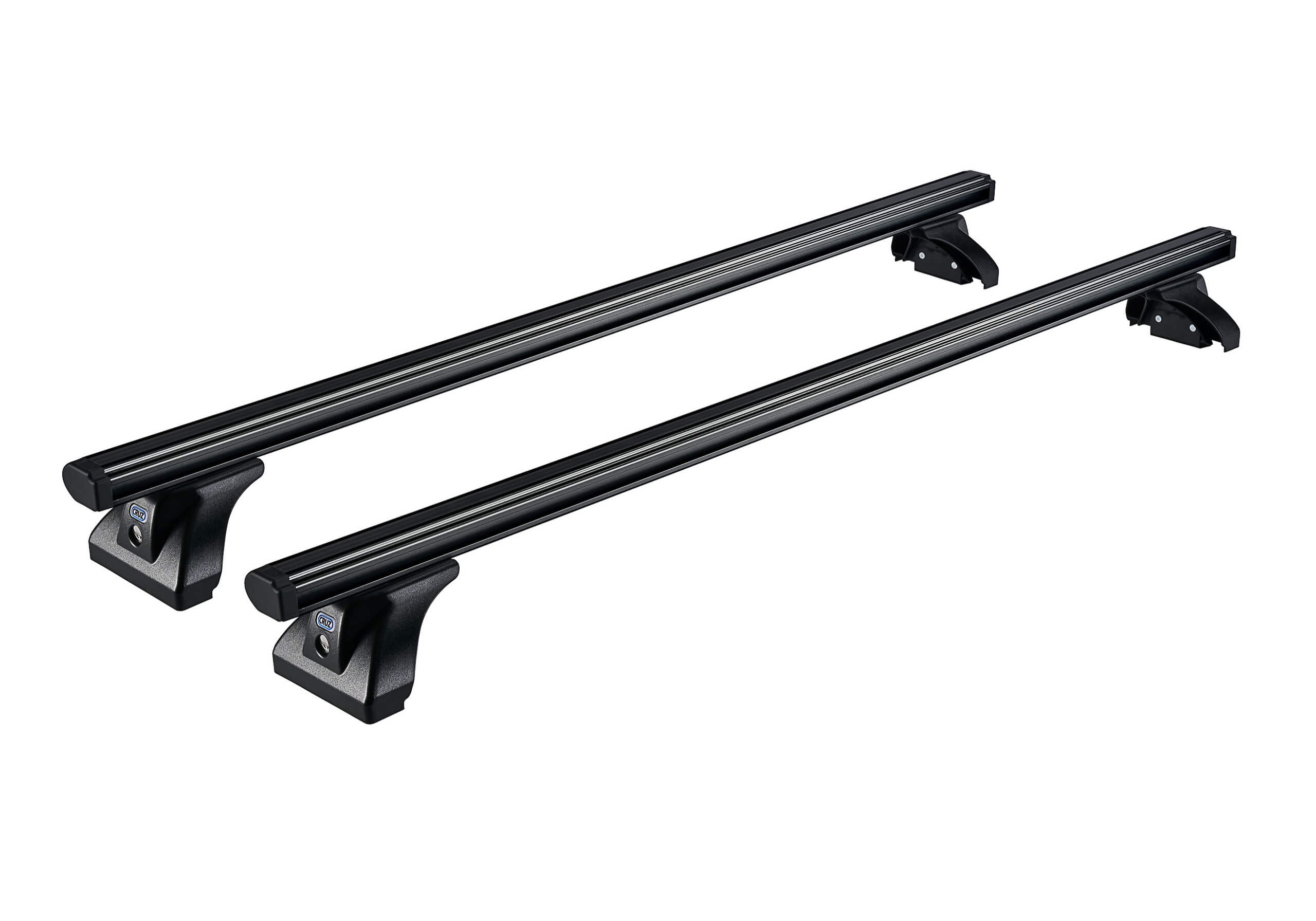 Ford Transit Courier (2014 to 2024):CRUZ 2 bar Alu Cargo AF black aluminium roof bar system