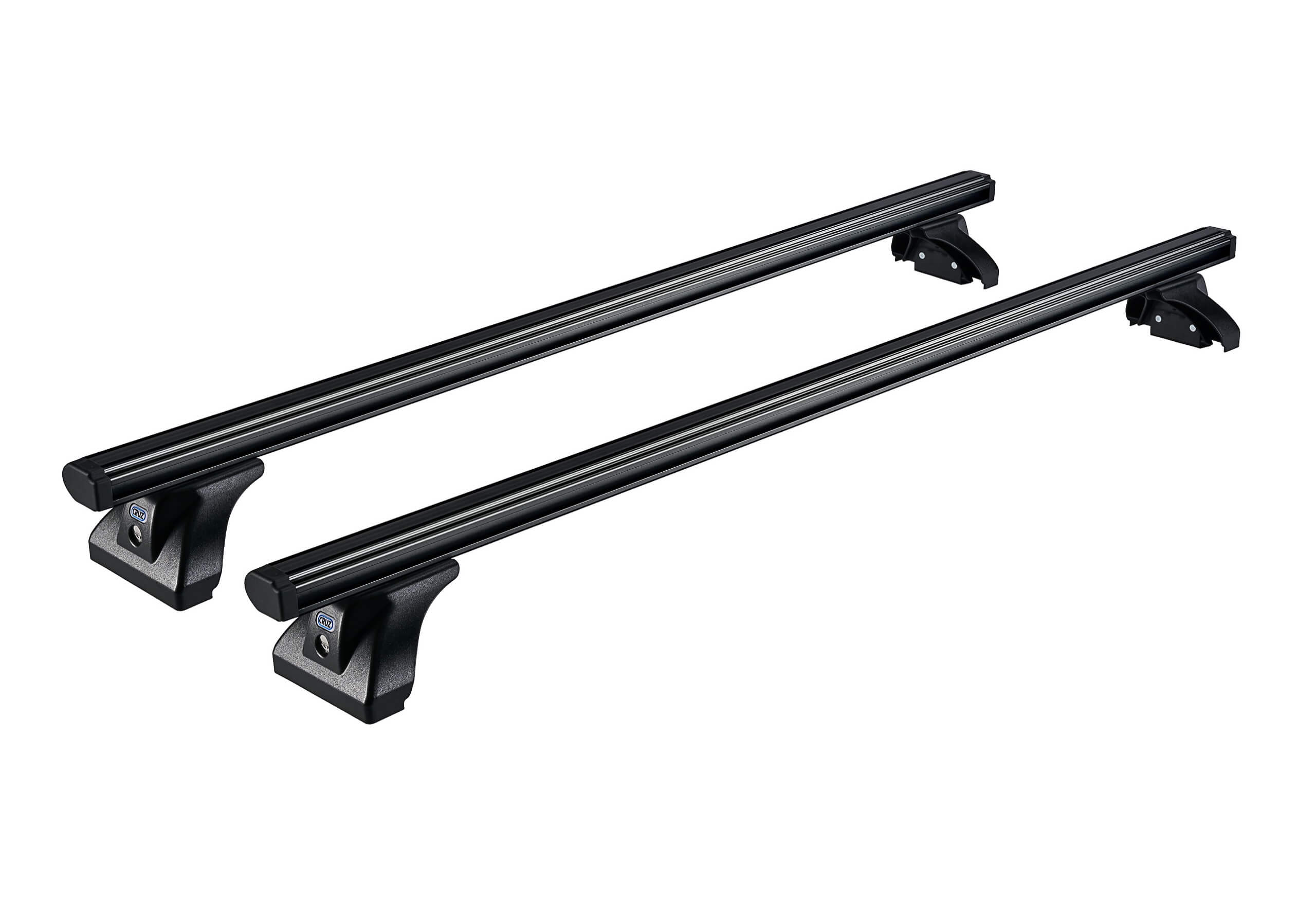 Fiat Scudo L2 (LWB) H2 (high roof) (2007 to 2016):CRUZ 2 bar Alu Cargo AF black aluminium roof bar system