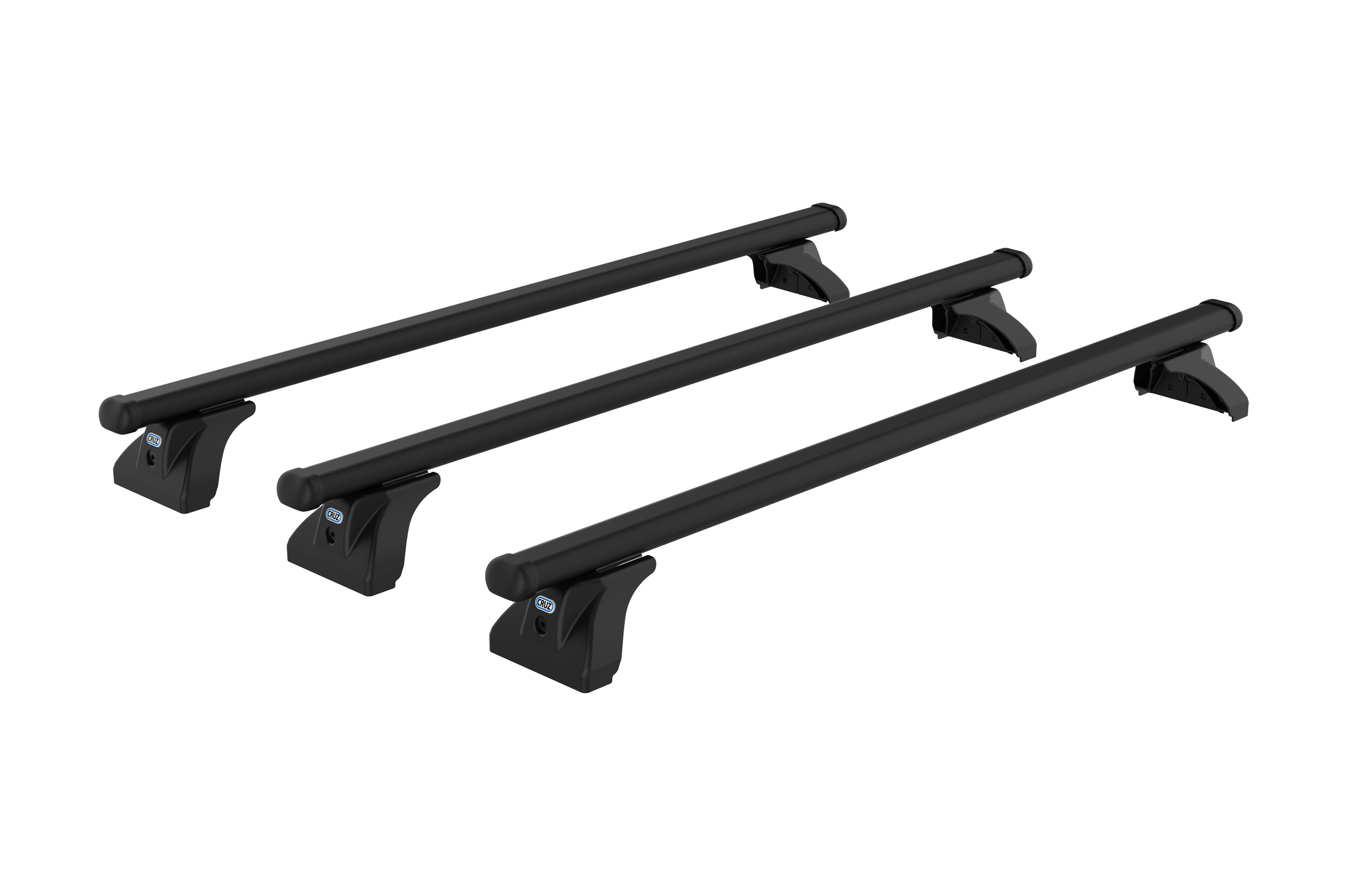 Vauxhall Vivaro L2 (LWB) H1 (low roof) (2014 to 2019):CRUZ 3 bar Cargo Xpro SF steel roof bar system