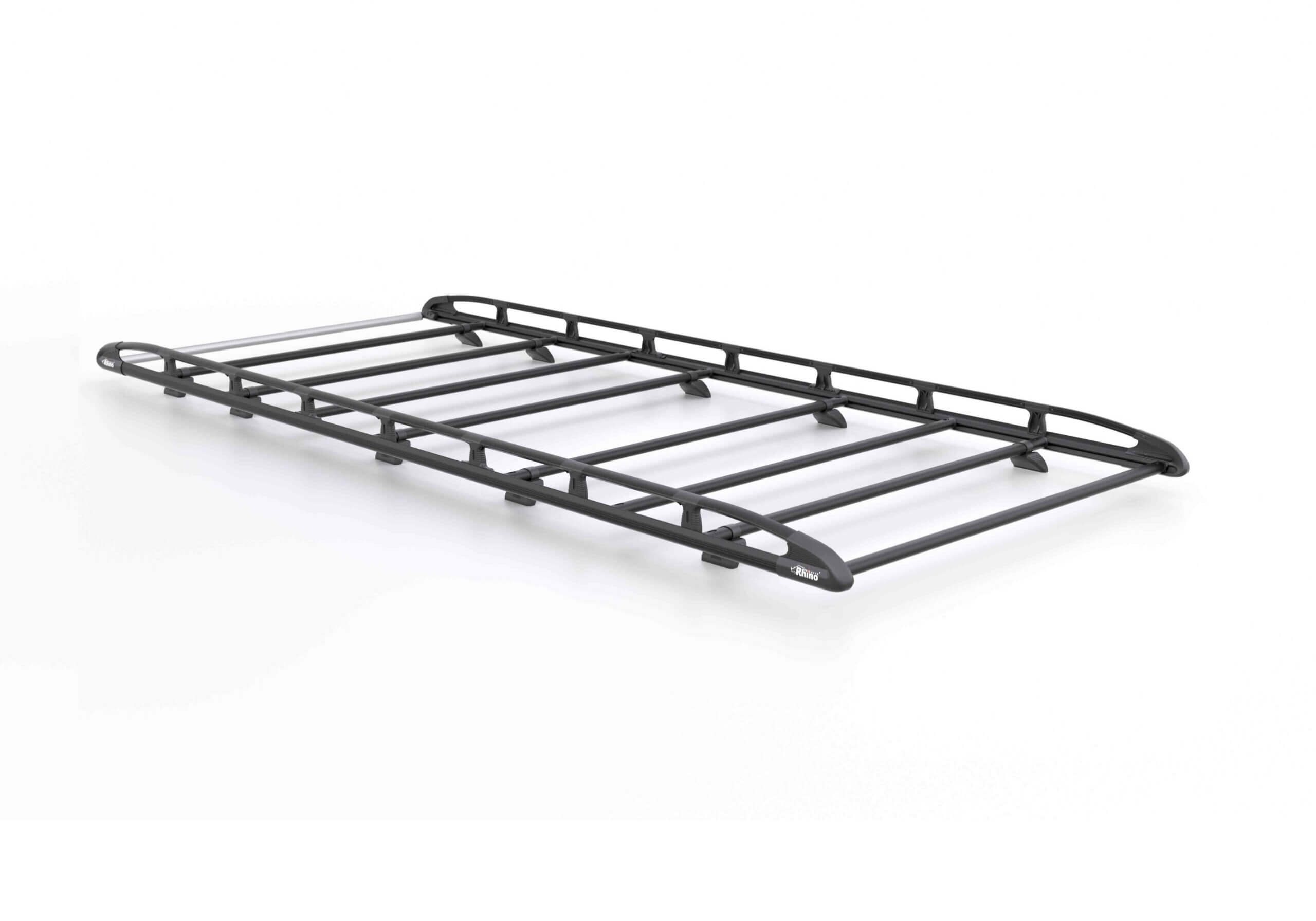 Renault Trafic L2 (LWB) H1 (low roof) (2014 onwards):Rhino KammRack Black aluminium rack 320cm x 160cm no. B631